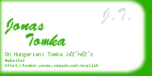 jonas tomka business card